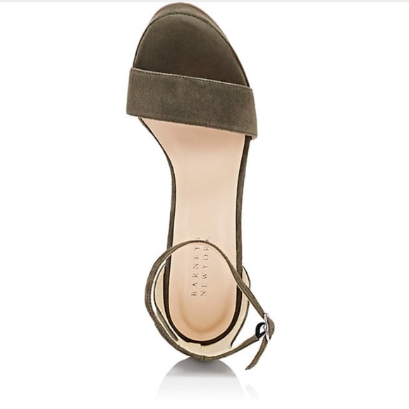 NIB Barneys New York Suede Ankle-Strap Platforms - Picture 4 of 4